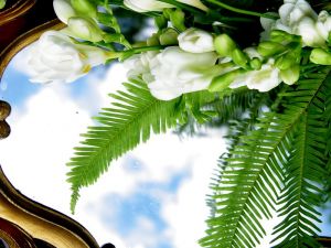 BIEG - White Flowers with Mirror 2